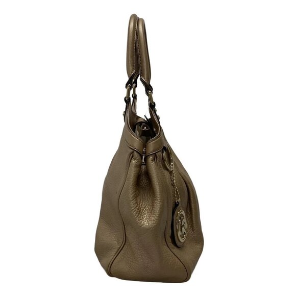 Auth GUCCI Sukey Pink Beige Leather Tote Bag - Picture 2 of 9